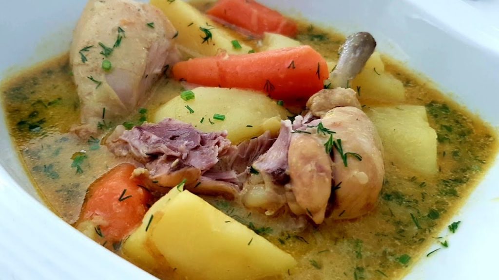 Boiled Chicken with Vegetables.