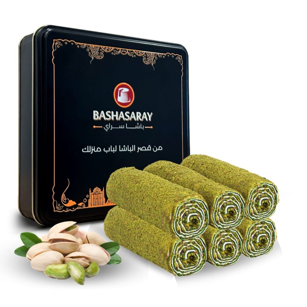 حلقوم بالفستق المجروش مع التفاح المميز