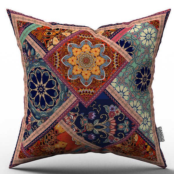 غطاء وسادة كنب (غطاء خدادية) منقوش من الطرفين- S80300