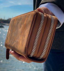 ⁦محفظة جلد طبيعي رجالي متعددة الإستخدامات⁩ - الصورة ⁦4⁩