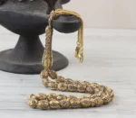 سبحة فضة إسترليني عيار 925 بحجر الزركون المذهب