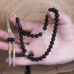 ⁦سبحة أرضروم أولتو سادة مطلية بالروديوم مع شرابات فضية⁩ - الصورة ⁦2⁩