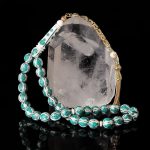 سبحة من عظم الجمل مطرزة بالمينا مع شرابات فضية