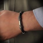 ⁦سوار جلد من الفضة الإسترليني 925 للرجال موديل الأسد⁩ - الصورة ⁦2⁩