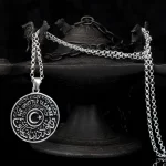 ⁦قلادة رجالية من الفضة الإسترلينية عيار 925 مكتوب عليها الحياة أمل⁩ - الصورة ⁦2⁩