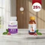 باقة حبوب الكولاجين للأم وشراب الأرجفين لنمو الطفل - عناية متكاملة لكِ ولطفلكِ